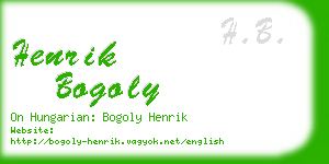 henrik bogoly business card